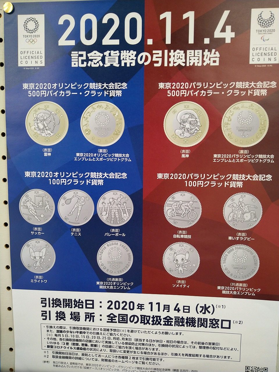 2020年東京オリンピックパラリンピック記念硬貨 第4次分